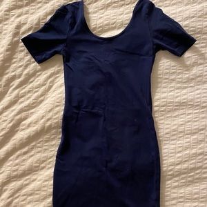 Fitted navy blue forever21 dress